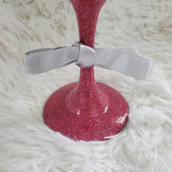 Breast Cancer Wine Glass, Pink Rhinestone Tumbler - Picture 2 of 8